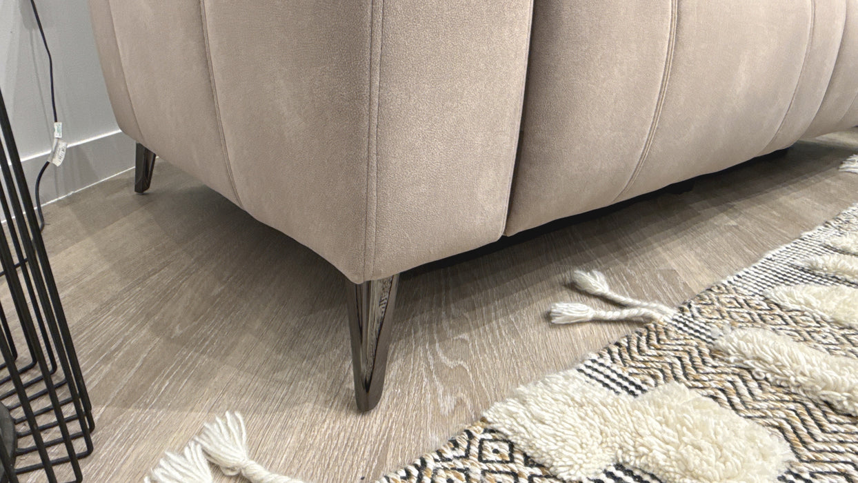 Sofology Bailey Fabric 2.5 Seater Power Recliner/Headrest in Lifestyle Flecked Nutmeg