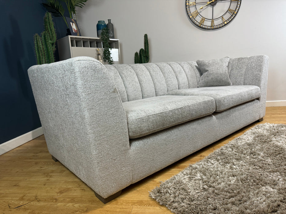 Downtown Fabric 4 Seater - Basketweave Silver - ( WA2 )