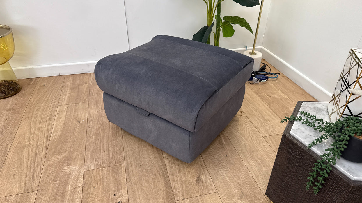 Sofology Ezra Fabric Storage Footstool in Lifestyle Flecked Charcoal