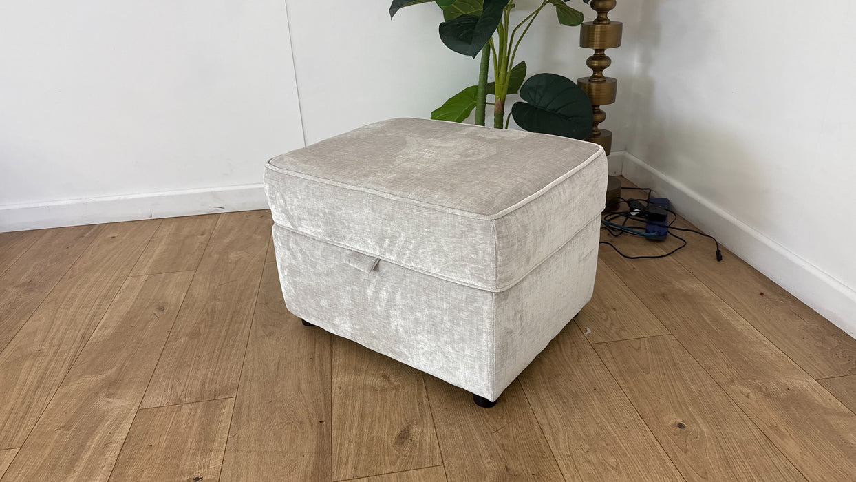 Sofology The Georgio Fabric Storage Footstool in Oyster All Over