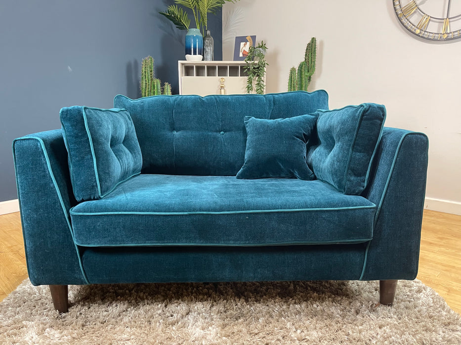 Cricket Loveseat Limited Edition Soft Chenille Teal Fabric (WA2)