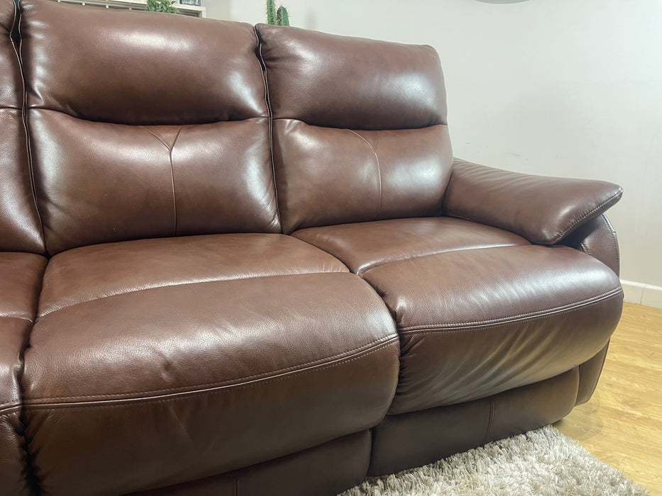 Albion Leather 3 Seater Trusty Sheen Chocolate (WA2)