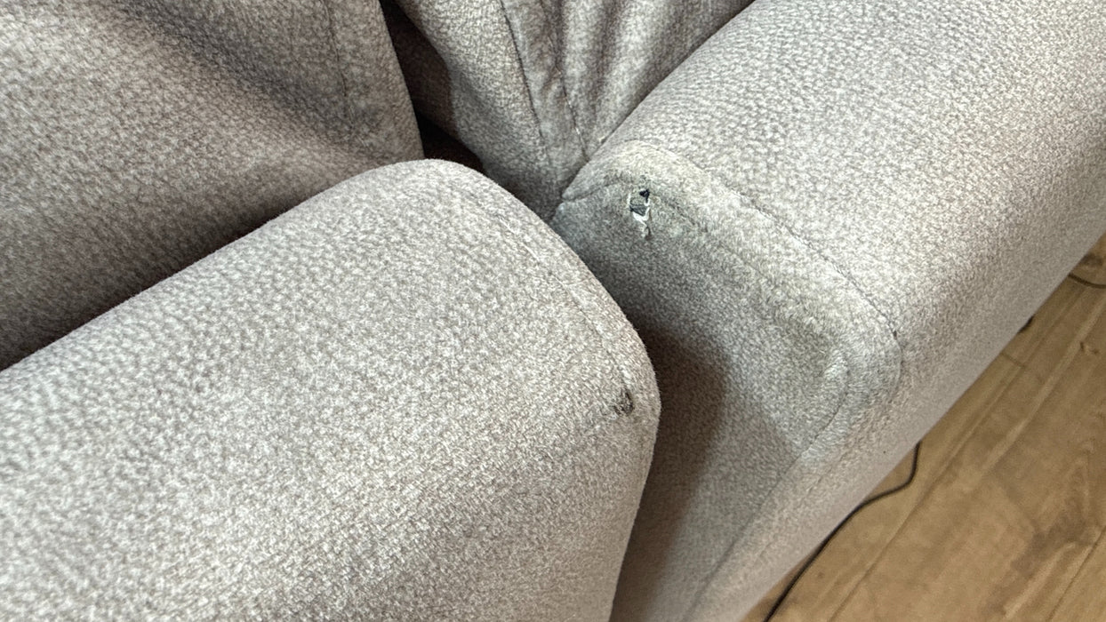 Sofology Ravello Fabric 1 Console Corner 2 Power Recliner/Headrest Lumbar Support in Lifestyle Flecked Stone