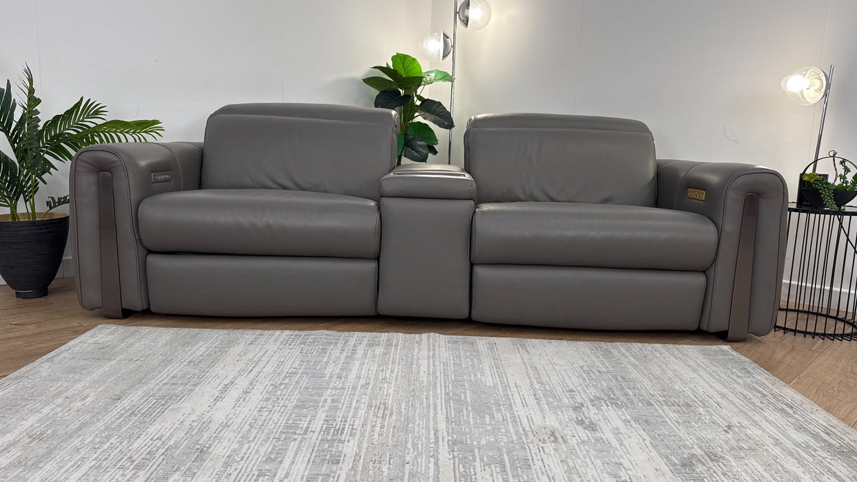 Sofology Kingsbridge 2.5 Seater Sofa in Trusty Embossed Leather Elephant