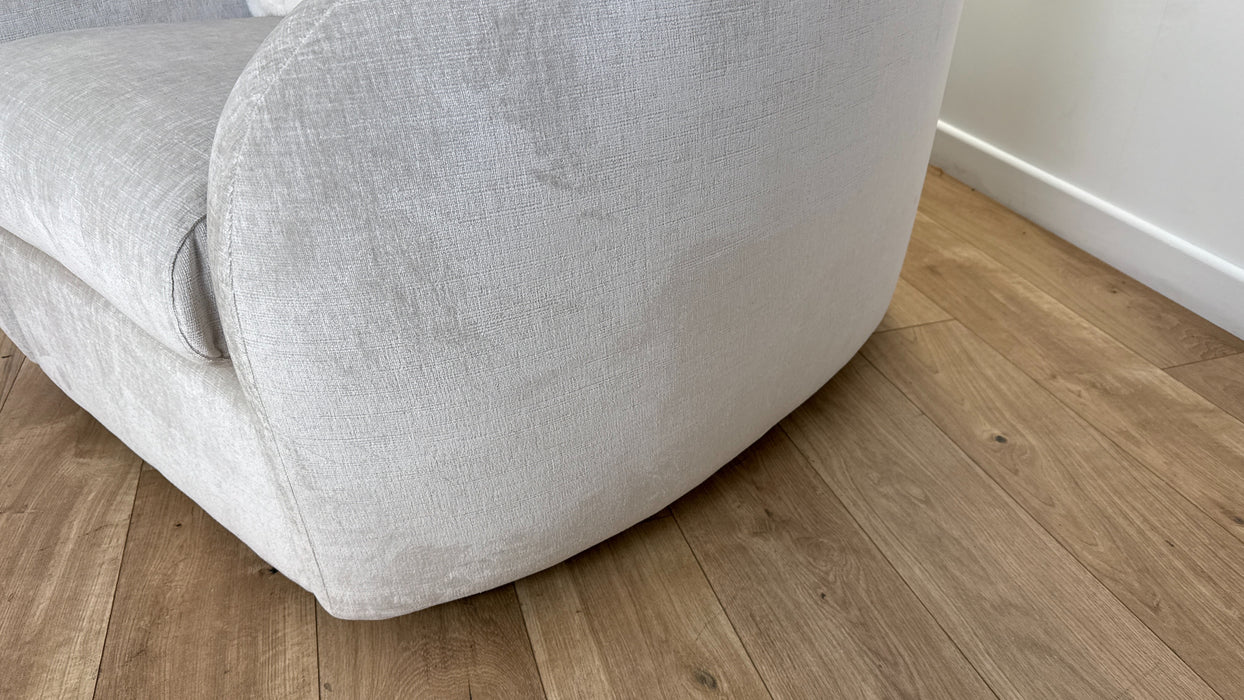 Sofology The Portobello Fabric Chair Sprung Seats in Luxury Chenille Mist