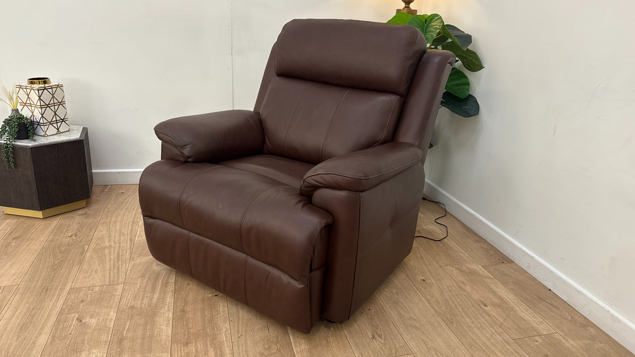 Sofology Gracie Leather Chair in Expresso