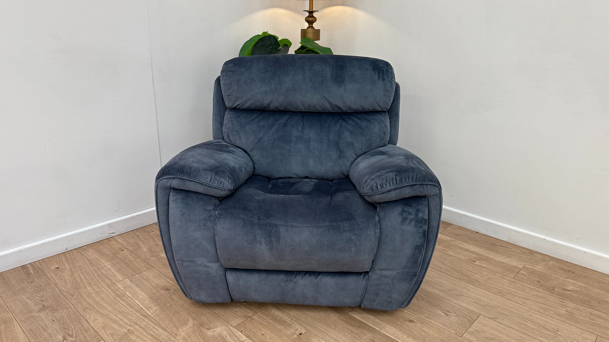 Sofology Radley Fabric Chair Manual Recliner in Decent Teal