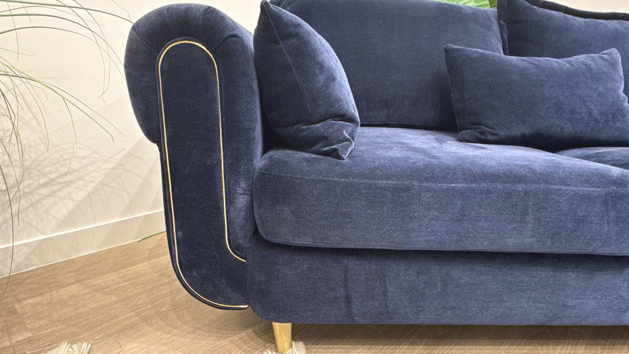 Sofology Chamonix Fabric 3 Seater in Chenille Navy