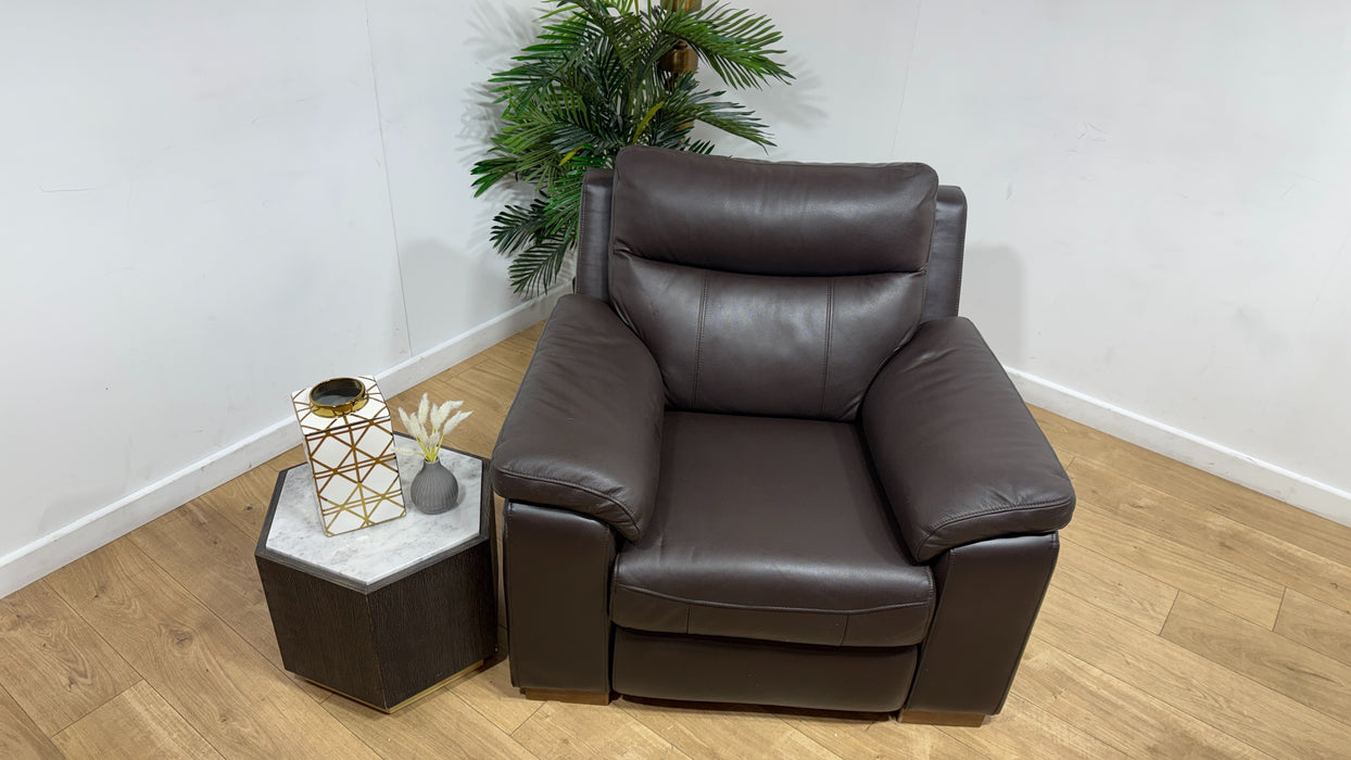 DFS Premiere Leather Chair in Brown