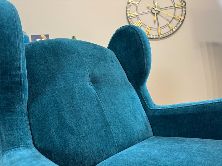 Midland Hill Fabric Wingback Chair - Chamonix Teal (WA2)