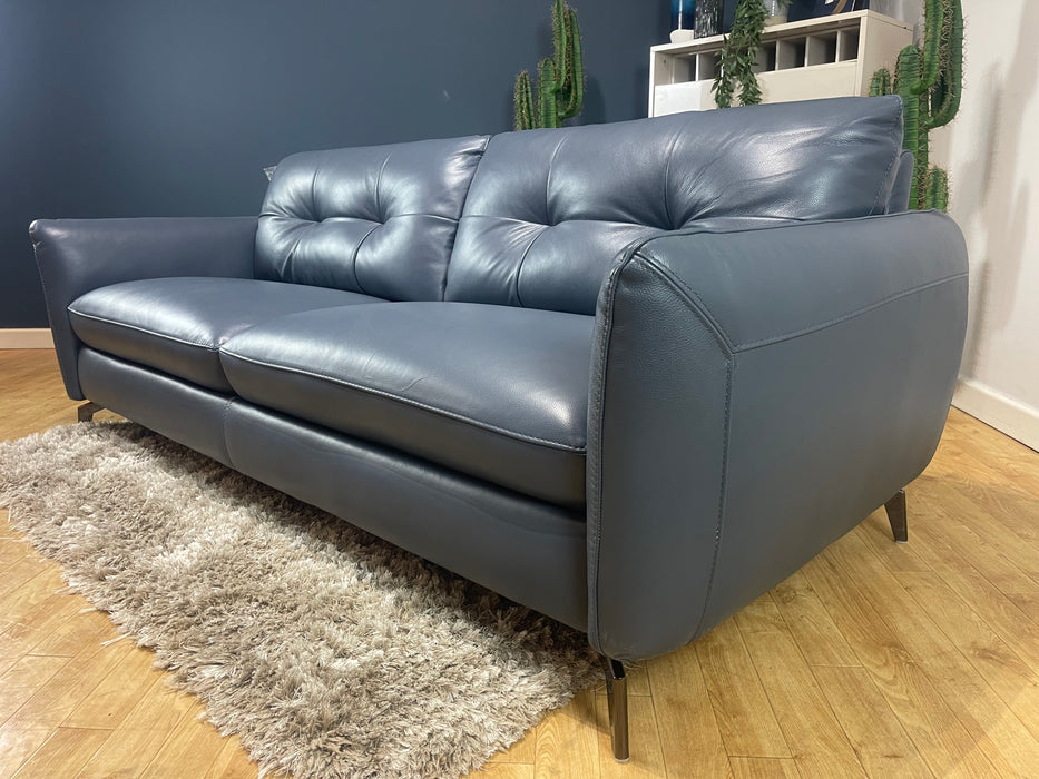 Mimi 3 Seater Sofa Soft Sheen Smoke Leather (WA2)