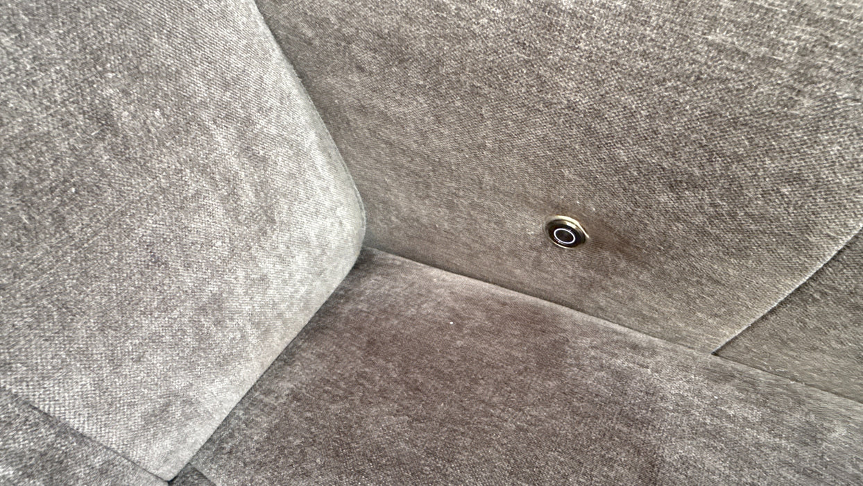 Sofology Lumiere Fabric 4 Seater Chaise Power Recliner/Headrest in Relaxed Chenille Raisin