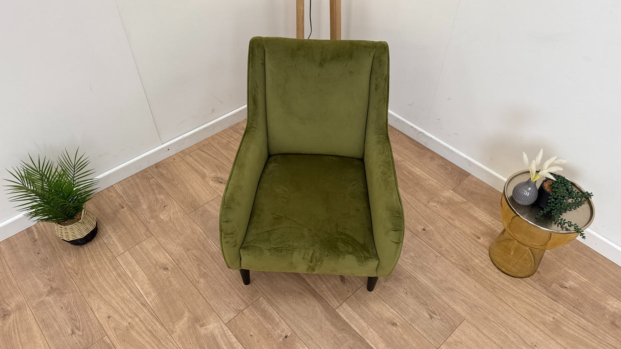 Canterbury Fabric Accent Chair - Olive Green