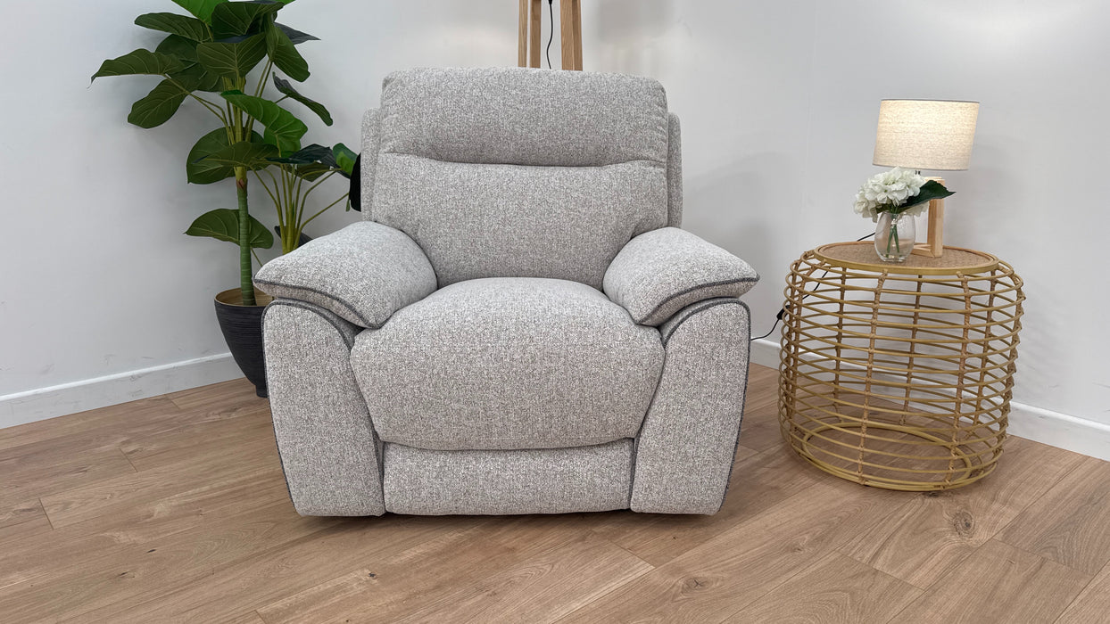 Aart Power Recliner Chair - Fabric - Biscuit