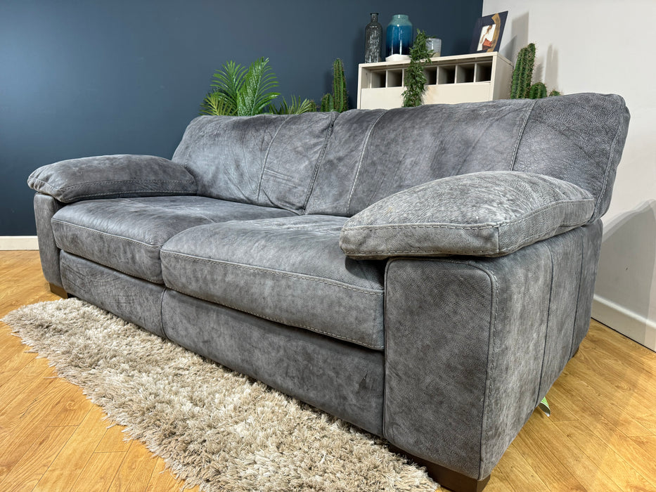 Linara Leather 3 Seater - Utah Grey (WA2)