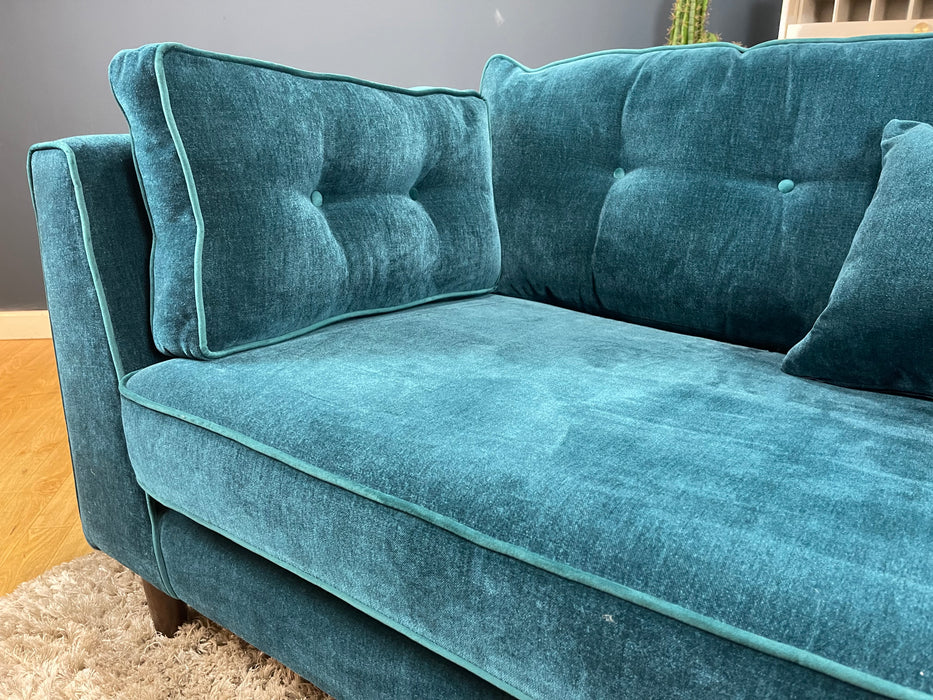 Cricket Loveseat Limited Edition Soft Chenille Teal Fabric (WA2)