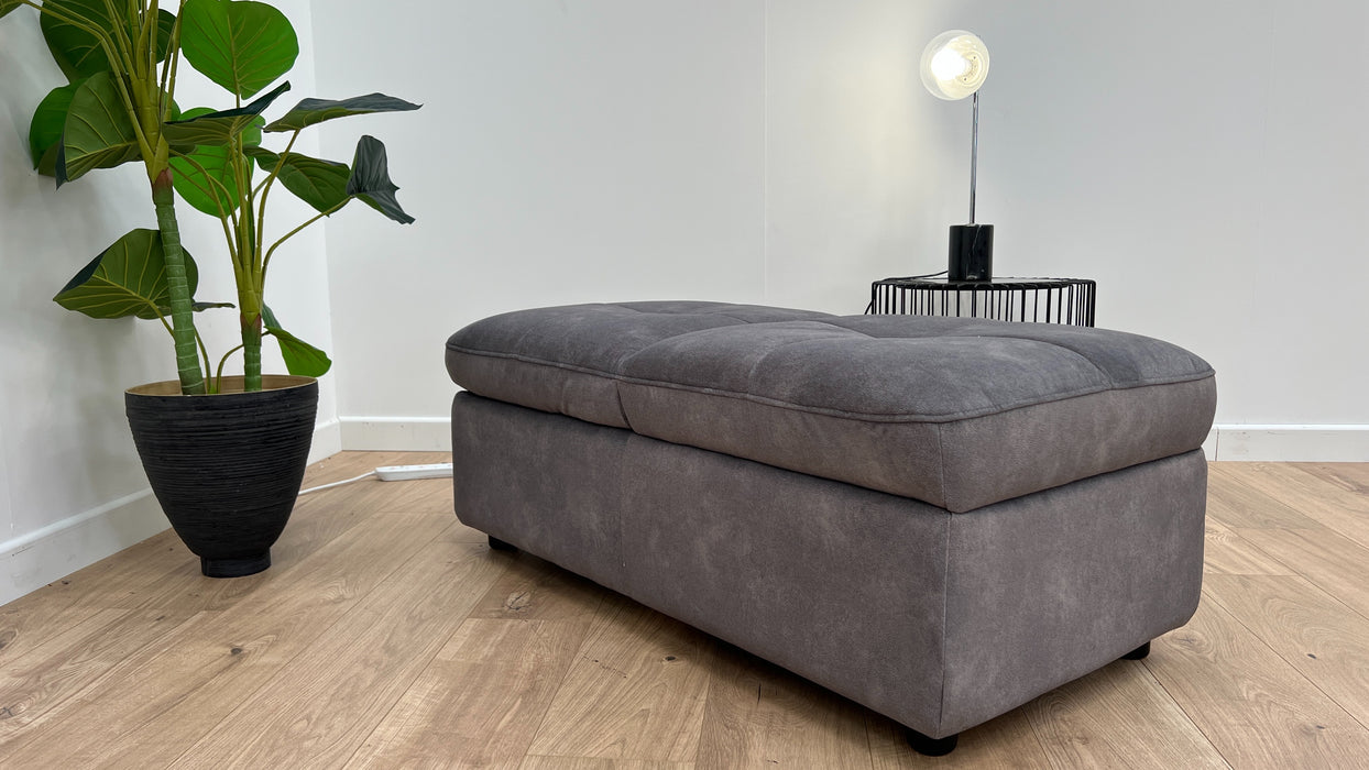 Marvella Dual Storage Footstool - Fabric - Mocha