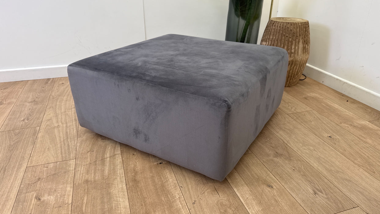 Sofology Titan Designer Footstool in Steel