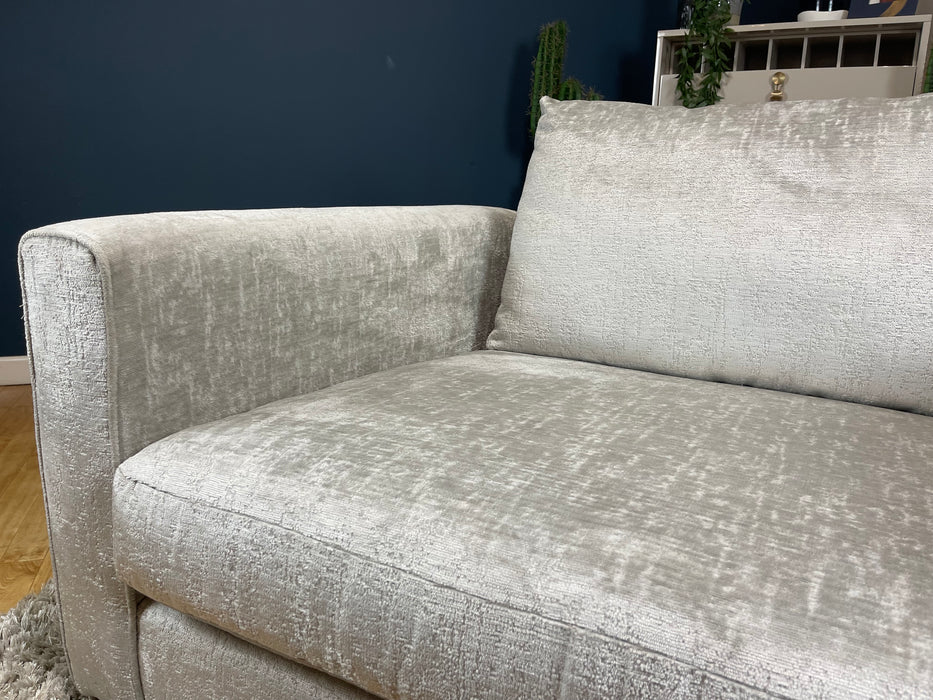 Majestica Love Seat Plain Silver Mix Fabric (WA2)