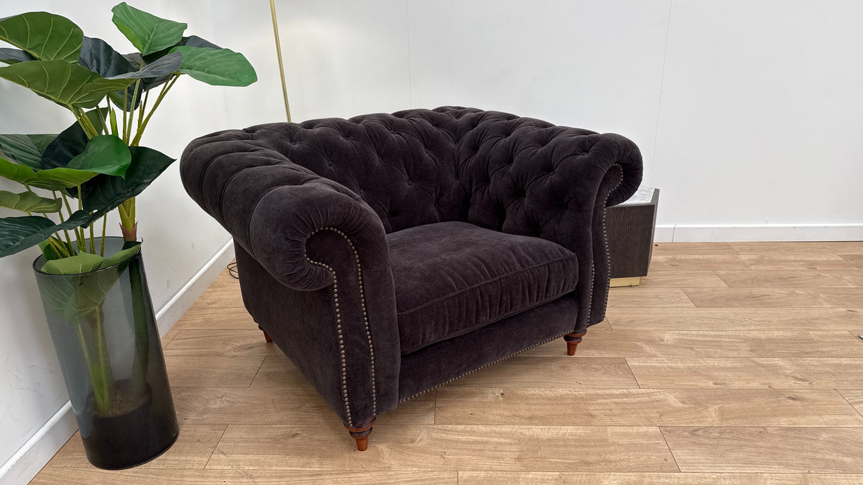 Sofology Darcy Fabric Chair in Relaxed Chenille Raisin