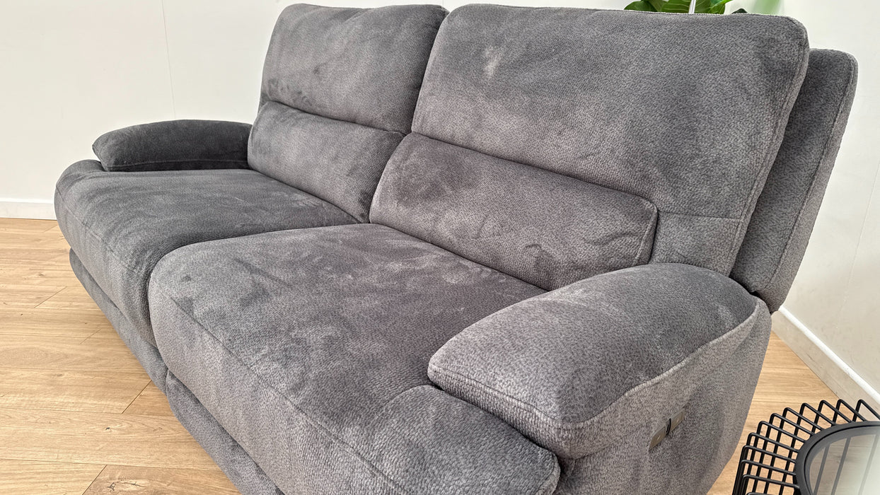 DFS Mallow Express Recliner  3 Seater in Charcoal