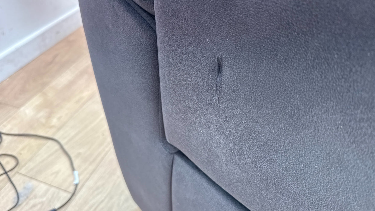 Sofology Hugo Fabric Chair Power Recliner/Headrest in Lifestyle Flecked Charcoal