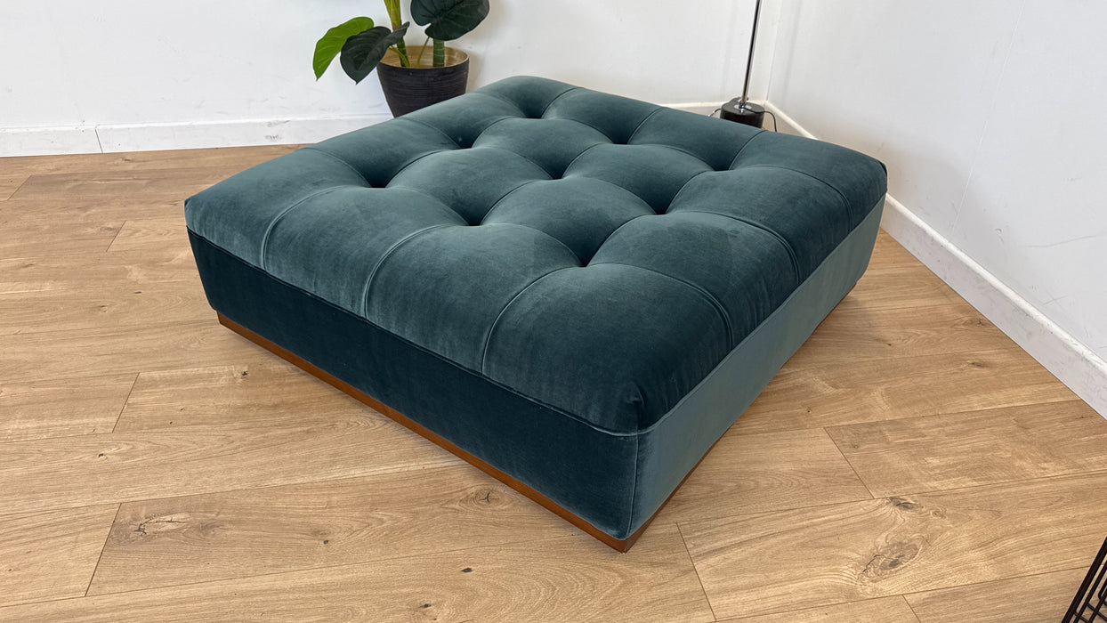 Weekend Designer Fabric Footstool  - Biba Teal