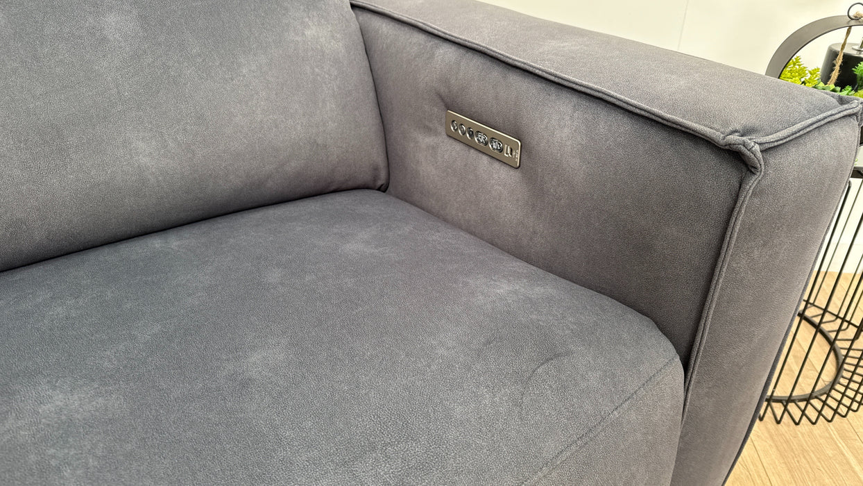 Sofology The Horizon Fabric 2.5 Seater Power Recliner/Headrest in Lifestyle Flecked Charcoal