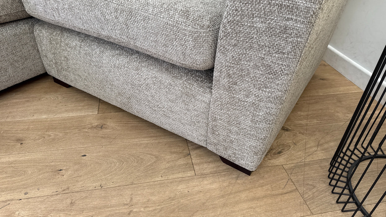 Sofology The Downtown 4 Seater Fabric Chaise in Basketweave Chenille Linen