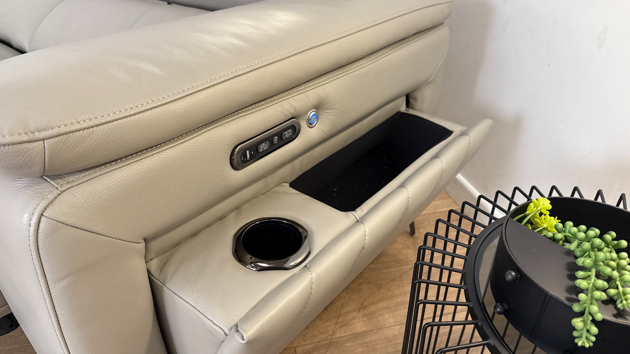 Sofology The Fratelli 2.5 Seater Sofa in Trusty Embossed Leather Light Grey