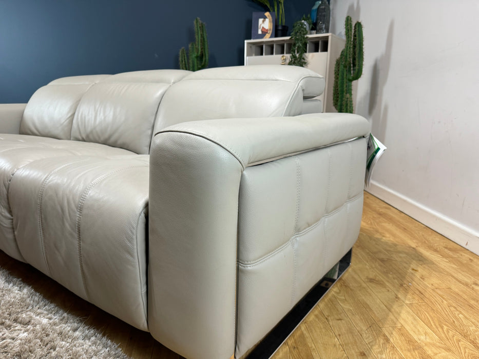 Marvella Leather 3 Seater - Lead Grey - ( WA2 )