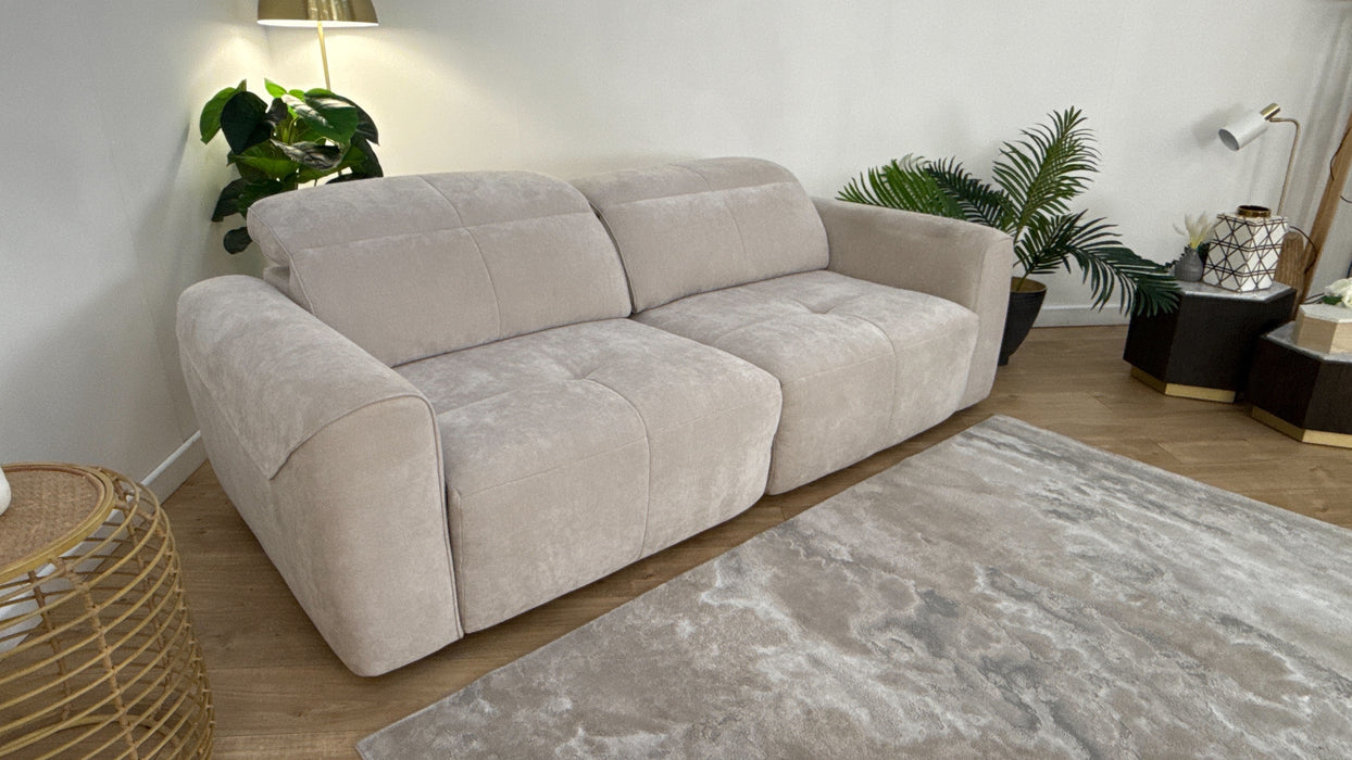 Sofology The Riviera Fabric 3 Seater Motion Chaise in Relaxed Chenille Cotton