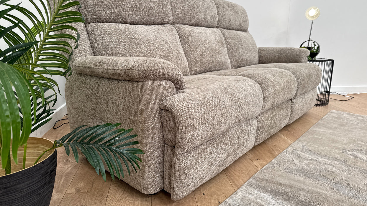 Sofology Gracie Fabric 3 Seater in Hopsack Chenille Linen