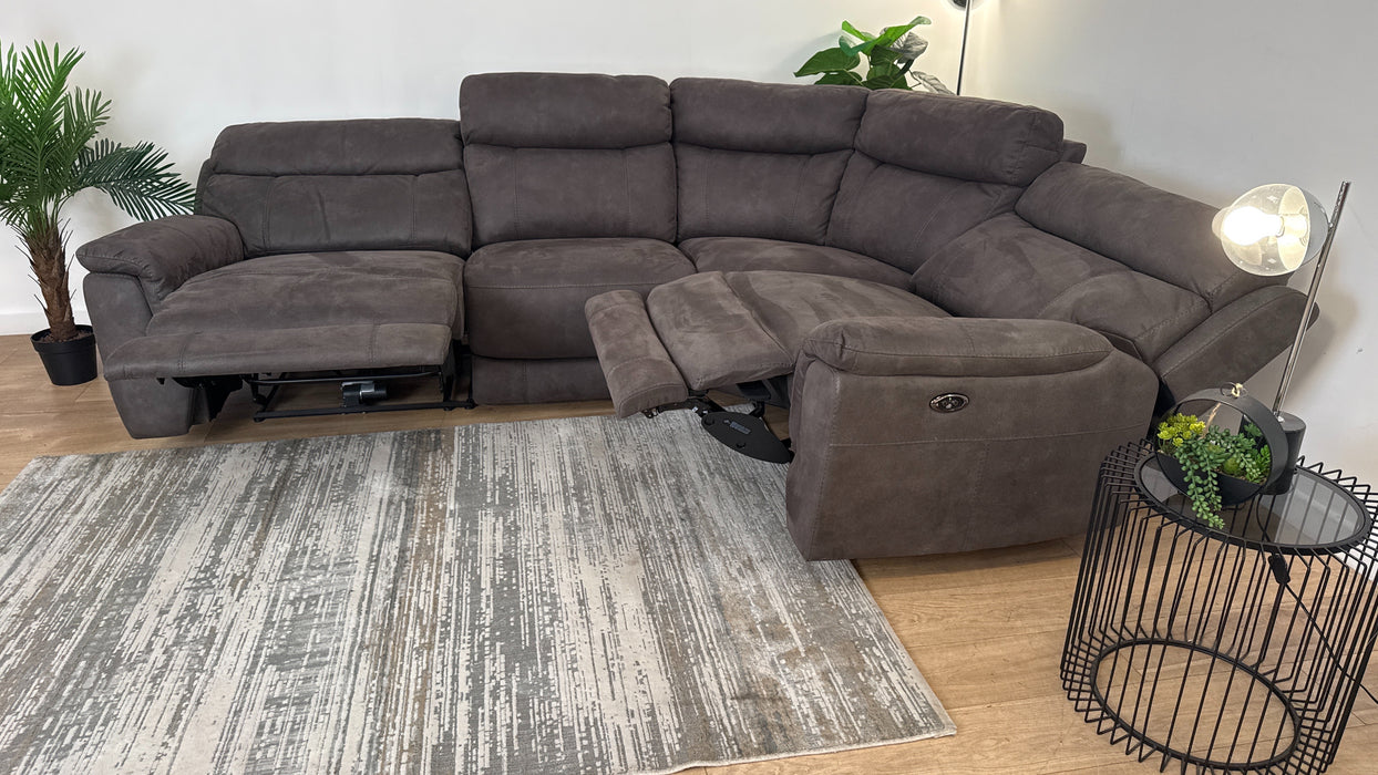 DFS Ronan Fabric Power Recliner in Pepper