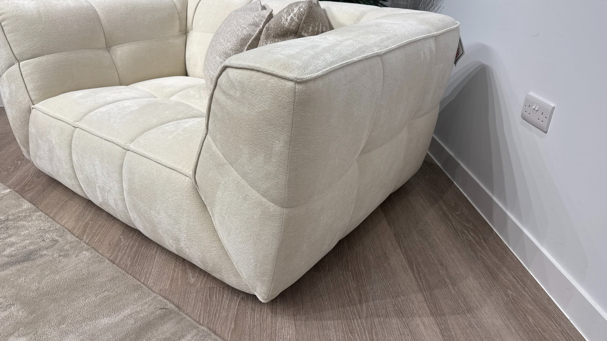 Sofology Moritz Fabric Loveseat in Relaxed Chenille Ivory
