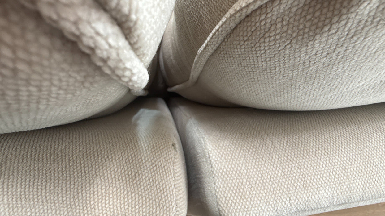 Sofology Cricket Fabric 1 Corner 2 in Smooth Textured Chenille Stone