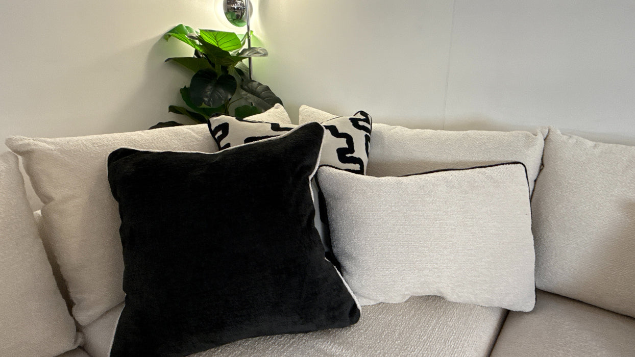 Sofology The Westwood Fabric 3 Corner 3 No Trim in Soft Boucle Ecru Mix