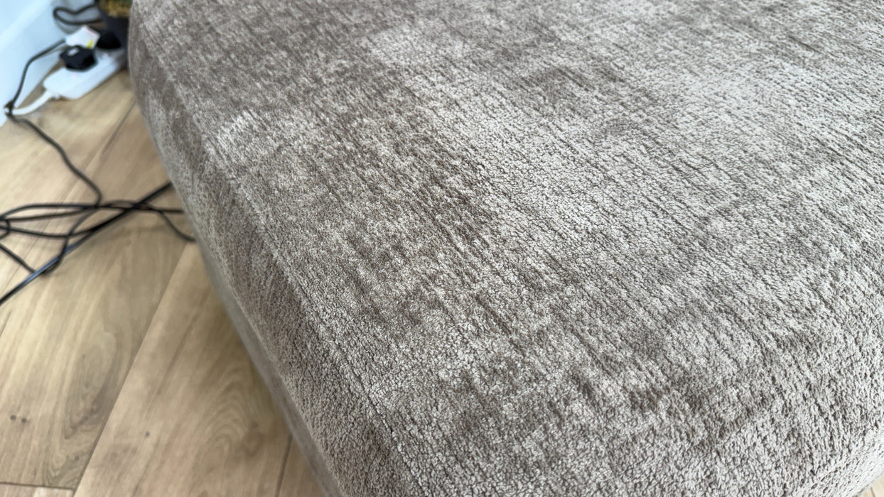 Sofology Portobello Fabric Storage Foam Footstool in Teddy Chenille Mink