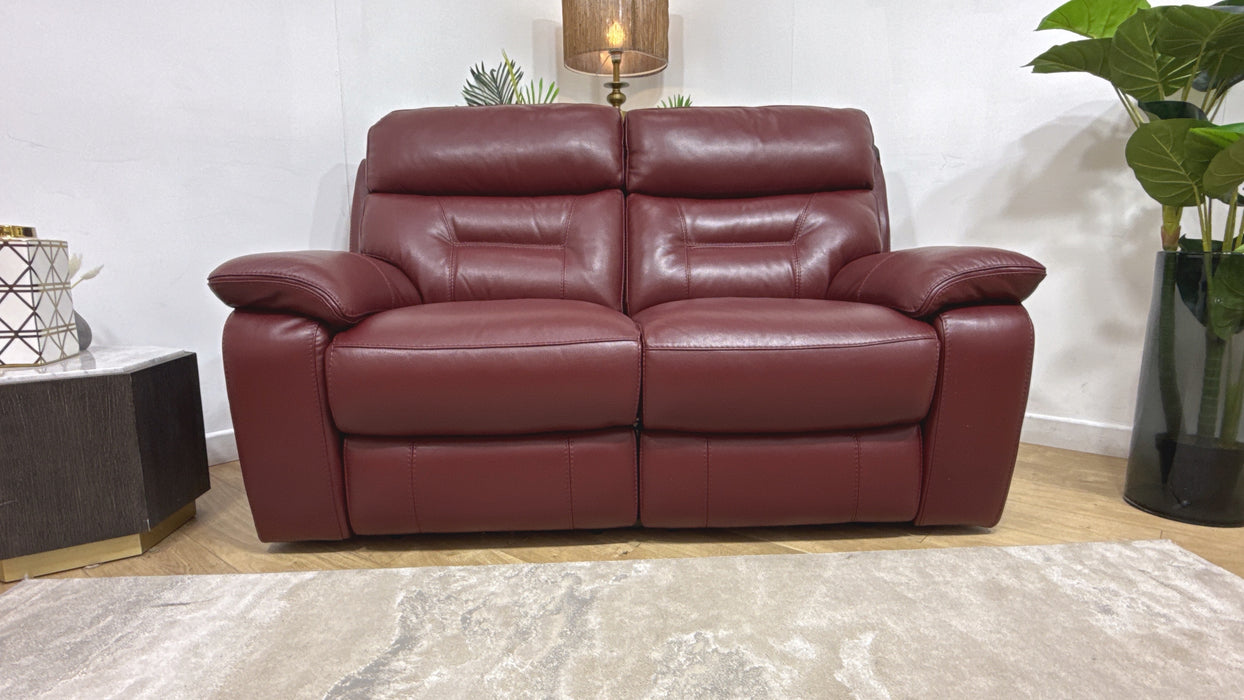 DFS Foster Leather 2 Seater Power Recliner