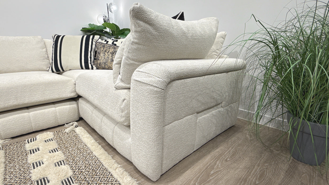 Sofology Westwood Fabric 3 Corner 1 No Trim in Soft Boucle Ecru Mix