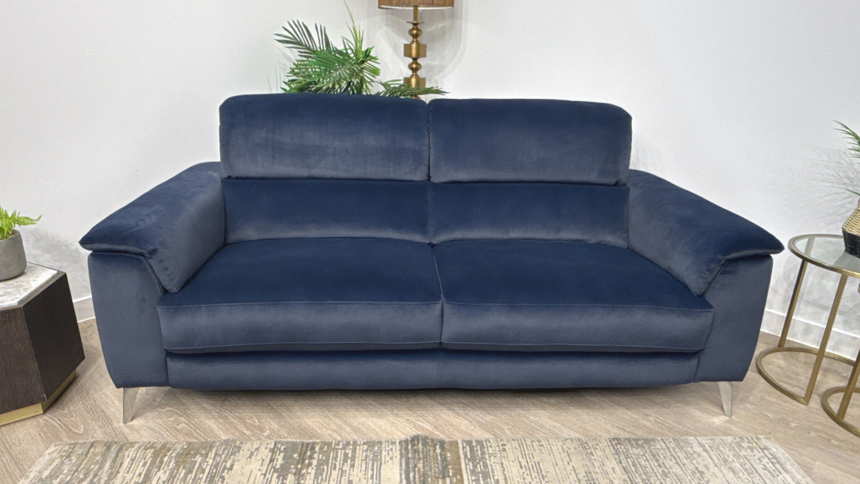 Sofology Illinois Fabric 3 Seater in Lifestyle Mottled Navy Blue