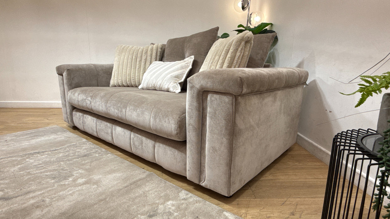 Sofology Oscar Fabric 2 Seater Fine Textured Chenille Stone Mix