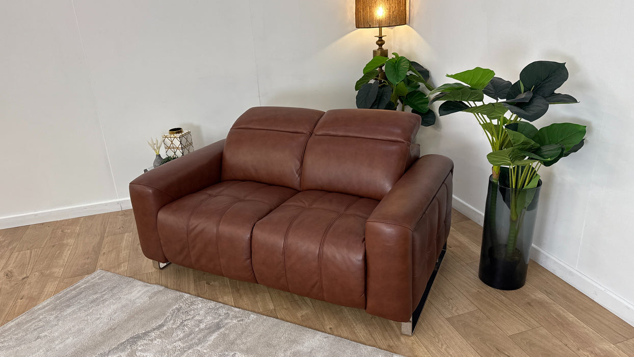Sofology Marvella Leather 2 Seater in Trusty Sheen Butterscotch