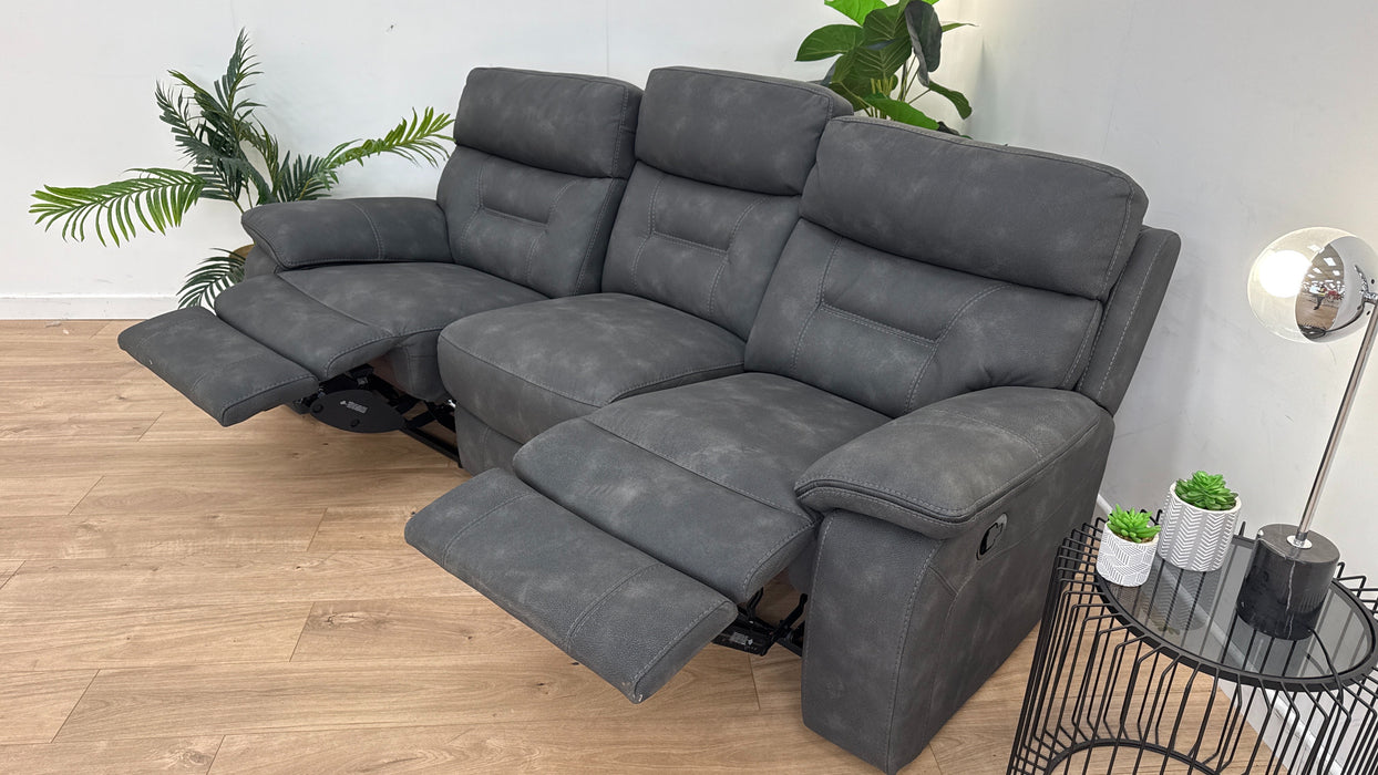 Waterford 3 Seater Fabric Manual Recliner