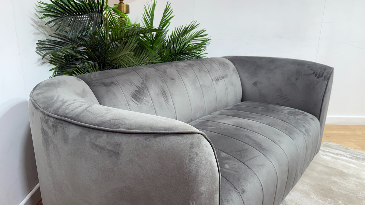 Sofology Fitzrovia Fabric 2 Seater in Matt Velvet Slate Mix Without Trim