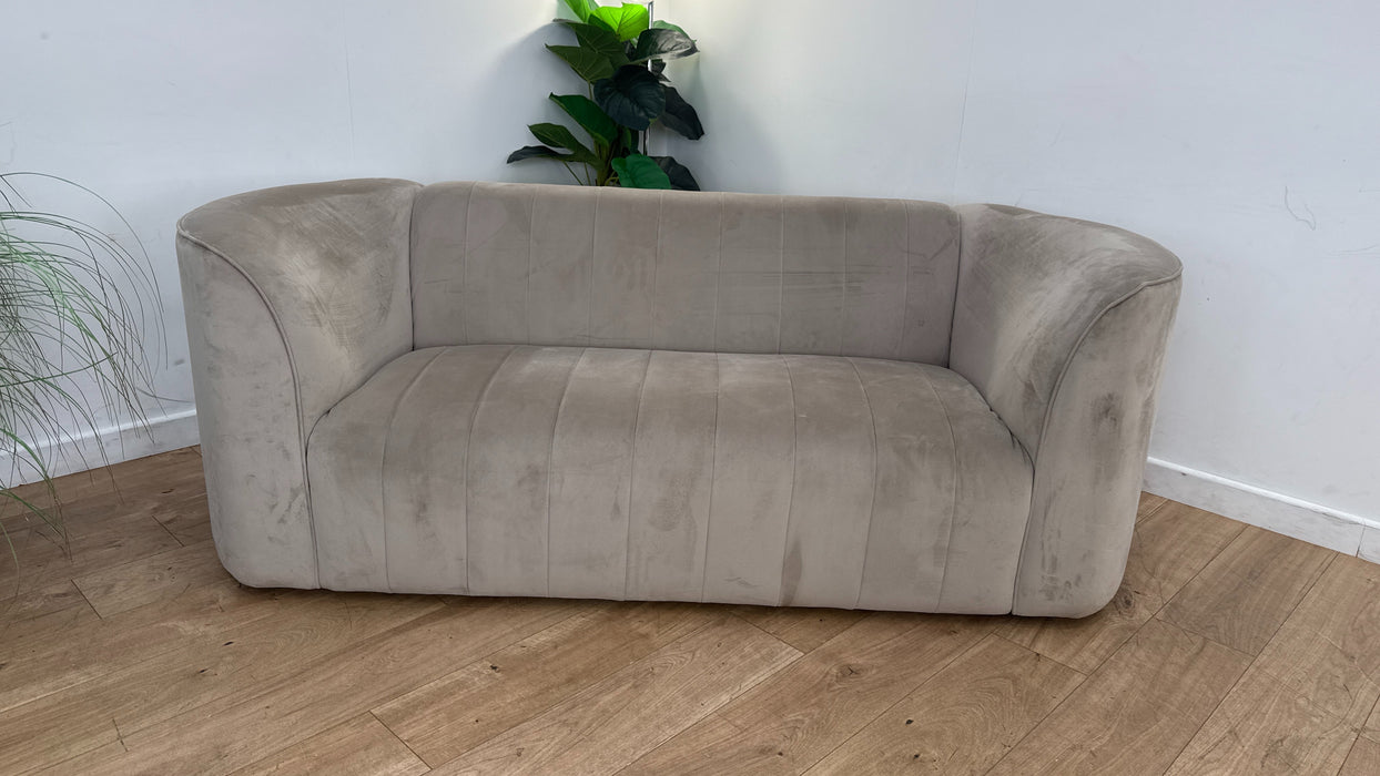 Sofology The Fitzrovia 2 Seater Fabric Sofa in Matt Velvet Stone Mix Without Trim