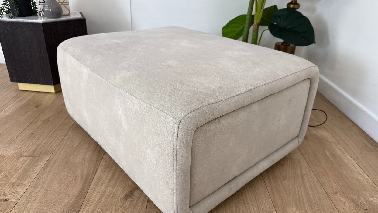 Sofology Elixir Fabric Designer Footstool in Lifestyle Flecked Ivory