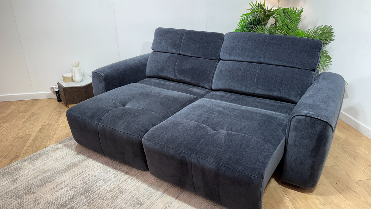 Sofology Riviera 3 Seater Fabric Sofa + Motion Chaise in Ink