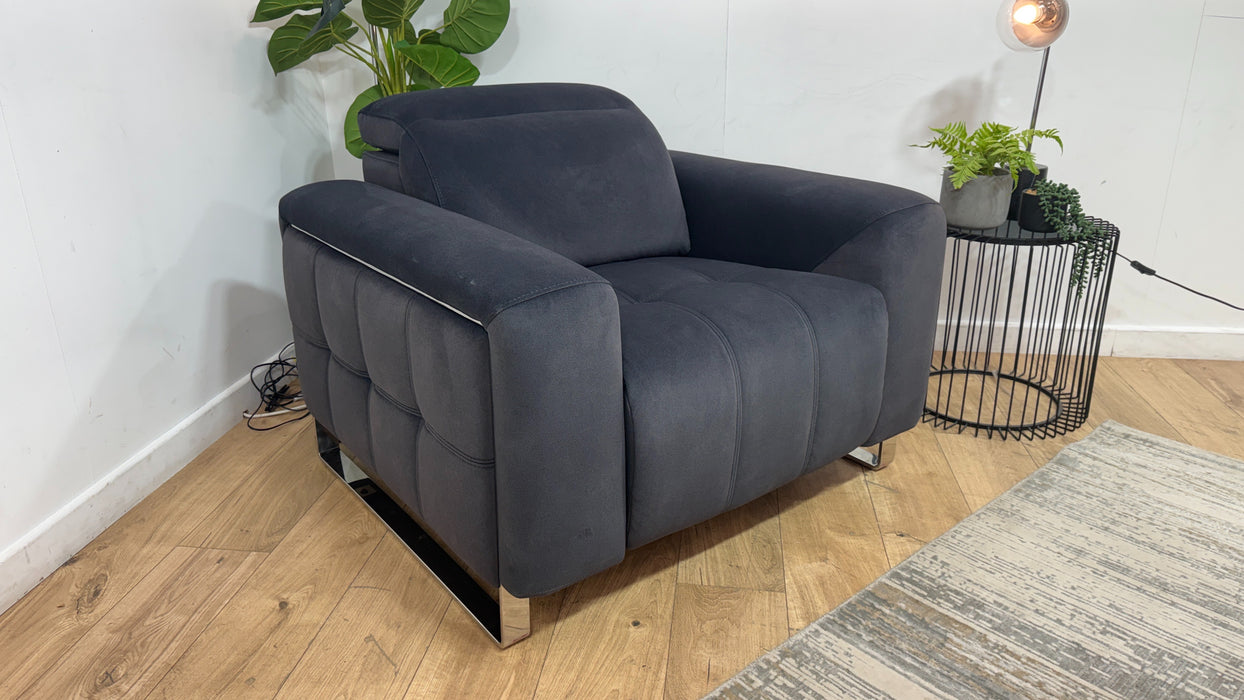 Sofology Marvella Fabric Chair in Lifestyle Flecked Anthracite