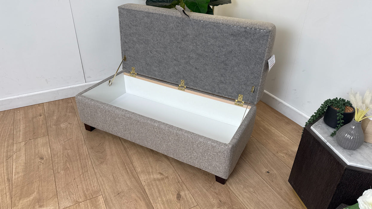 DFS The Layla Fabric Footstool in Plain Mink